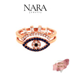 EYE DIAMOND-SAPPHIRE RING