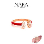 ENAMEL DIAMOND RING