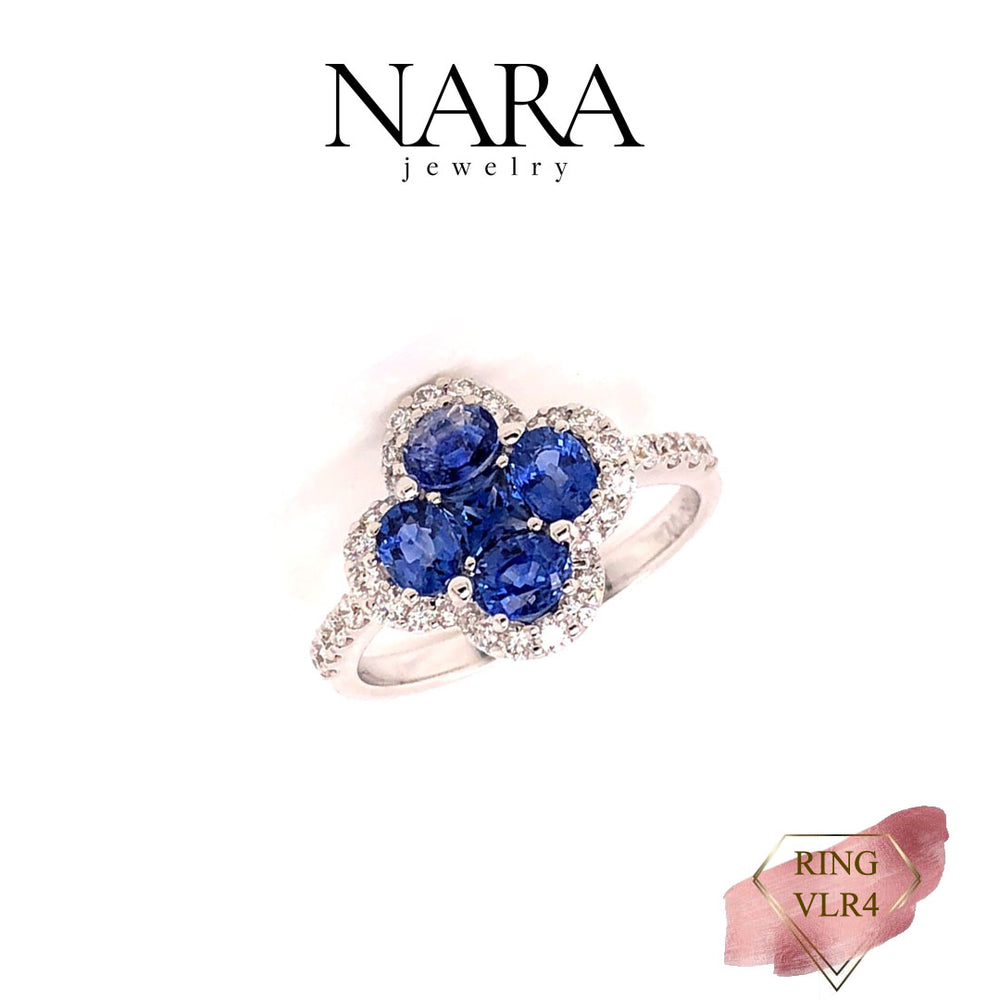 
                
                    Load image into Gallery viewer, BLUE SAPPHIRE DIAMOND RING
                
            